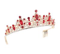 Healvian 1pezzi with Side Comb Luxurious Rhinestone Headdress for Weddings Parties and Photography Props Elegant Retro Design for Girls and Women
