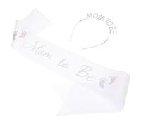Healvian 1set Mamma Attesa Con Coroncina Di Cristallo e Fascia Mom to Be Per Shower Accessori Eleganti e Confortevoli Per Celebrare La Maternità