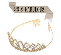 Healvian 1set Party Sash Set Per Compleanno Coroncina Festeggiamenti Compleanno e Decorazioni Per Ragazze e Adolescenti