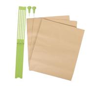 Healvian 1set Tavoletta Braille Con Punteruolo e Carta Per Non Vedenti Righe Caselle Per Apprendimento e Scrittura Inclusi Plastica