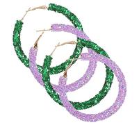 Healvian 2 Paia Orecchini Di Paillettes Lucenti Orecchio Orecchino Glitter Cerchi Di Strass Orecchini Di Dichiarazione Orecchini Delle Ragazze Gli Orecchini Scintillanti Penzolano Metallo