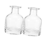 Healvian 2 Pezzi 2 Bottiglie Diffusore in Vetro da 150 Ml Trasparente, Flaconi Vuoti per Oli Essenziali Bastoncini, Diffusore Aromatico per Aromaterapia e Decorazione Casa