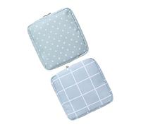 Healvian 2 pezzi Borsa Assorbenti con Cerniera Capacità per Viaggio e Portamonete e Blu Organizer Igienico