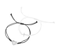 Healvian 2 Pezzi Braccialetto Braccialetti Intrecciati Per Ragazza Braccialetto Di Fascino Corda Intrecciata Braccialetto Tessuto Ragazza Braccialetto Intrecciato Acciaio Inossidabile