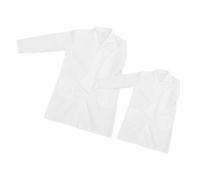 Healvian 2 Pezzi camice da laboratorio per cappotto per medici costume da scienziato per costumi camice bianco da laboratorio cappotti bianca