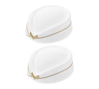 Healvian 2 Pezzi Cappello Da Hostess Berretti Da Hostess Costume Cosplay Hostess Berretto Da Hostess Cappello Da Marinaio Per Cappelli Da Volo Bianca Imitazione Monny