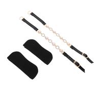 Healvian 2 Pezzi Cinghie Elastiche per Scarpe con Alte con Decorazione e Antiscivolo e Regolabili per Ballare