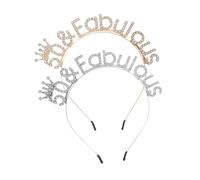 Healvian 2 Pezzi Fasce per Compleanno Anni con Cerchietti Eleganti Oro e per e Ragazze Accessori Party Brillanti e Comodi per Tutto