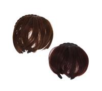 Healvian 2 pezzi Frangia Francese Finta in Capelli Umani Clip Invisibile per Donna Effetto Naturale e Comfort Quotidiano Integrazione per Viso Armonioso Facile da Applicare e Rimuovere Due