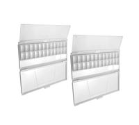 Healvian 2 Pezzi Palette per Acquerelli Portatile 24 Pozzetti in Plastica Bianca, Pieghevole con Coperchio Ermetico per Artisti Sia Indoor Che Outdoor