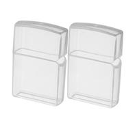 Healvian 2 Pezzi Protezione per Plastica Custodia Trasparente per Accendigas Cherosene Cover Resistente Compatibile con Zippo e Altri Modelli Large