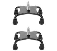 Healvian 2 Pezzi Punta Antiscivolo per Bastone da Passeggio Base Quadri per Supporto Stabile Ricambio Resistente per Bastoni e Deambulatori Accessori Leggeri per Anziani