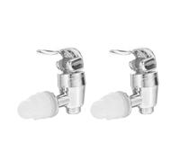 Healvian 2 Pezzi Rubinetto per Dispenser Bevande Argento in Abs e Pp Foro 17-24mm, Semplice ed Elegante, Ricambio Versatile per Distributori Acqua in Bar e Buffet