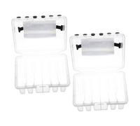 Healvian 2 Pezzi Scatola per Lenza da Pesca 6 Scomparti in Plastica, Organizer Trasparente Anti Groviglio e Leader Line, per Pesca All'aperto