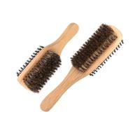 Healvian 2 pezzi Spazzola Cinghiale Doppia Faccia per e Resistente e Multifunzione da e Piccola per Styling e Pulizia Quotidiana