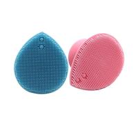 Healvian 2 Pezzi Spazzola Per Shampoo Per Cuoio Capelluto A Forma Di Cuore Per Il Viso Del Bambino Set Di Spazzole Per Il Viso in Silicone E Base