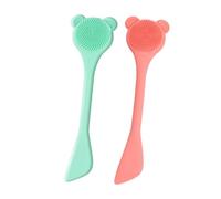 Healvian 2 pezzi Spazzole Naso in Silicone Detergente Nasale Manuale Portatile per Pulizia Profonda Pori Massaggiatore Viso per per Uso Quotidiano e Viaggi Verde Arancione