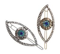 Healvian 2 Pezzi Tornante dell'occhio del diavolo barrette hair clip fermagli per sezionare i impugnature bomboniere matrimonio molletta per da donna barretta per