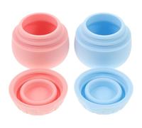 Healvian 2 pezzi Vasetti in Silicone per Viaggio Contenitori Compatti per Cosmetici e Gioielli Bottiglie Piccole per Liquidi Durevoli e Multiuso per Organizzare Prodotti di Bellezza e