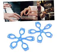 Healvian 2 Pz allenatore di chitarra esercizio della mano della chitarra esercizio del tunnel carpale mano di chitarra rinforzo per le dita della chitarra attrezzo ginnico per le dita Blue