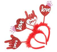 Healvian 2 Pz fascia d'amore incantesimi elastici bande Fascia per Cerchietto per matrimoni Cerchietti carini per feste romantiche da sposa fascia per compleanno plastica