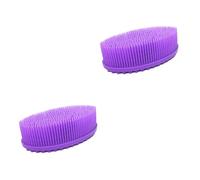 Healvian 2 Pz scrubber per viola spazzola morbida kidle massaggiante pool brush morbidi fare un bagno spazzole da bagno lavasciuga lavatoio in legno pennello da massaggio bambino