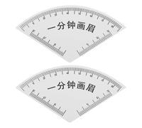 Healvian 2 righelli in PVC per disegnare le sopracciglia, stencil per modellare le sopracciglia, guida per la mappatura, strumenti per truccatori, accessori per misurazioni precise