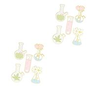 Healvian 2 Set Accessori Per Spille Mini Spilla A Forma Di Fiore All'Occhiello Spilla Da Bavero Distintivo Da Laboratorio Spille Distintivi Vestiti Da Cartone 5 pezzi*2