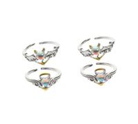 Healvian 2 Set Anello In Pietra Di Anelli Di Fidanzamento Per Donne Anello Nuziale Regali Per La Sposa Anello Regolabile Anelli Da Donna Anello Di Promessa Anello Di 2 pezzi * 2