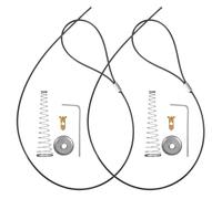 Healvian 2 Set Chiavistello per Cancello Molla in Acciaio Inox e Cavo Resistente, Funzionamento una Mano, Adatto per Porte Metalliche, per Apertura e Chiusura Porte