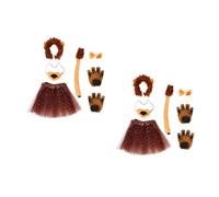Healvian 2 Set Costume Leone per Cosplay con Orecchie e per Feste Tema Materiale e Confortevole per Halloween e Compleanni
