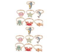Healvian 2 Set Decorazione Delle Dita Adorabile Anello Per Ragazze Anelli Gioielli Anello Per Le Donne Anelli Di Gioielli Le Ragazze Suonano Anello Di Dito Lega 7 Pezzi*2