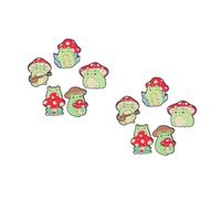 Healvian 2 Set Spilla Di Bambù Roba Da Rana Pin Di Smalto Perni Ciondolo Fungo Spille Smaltate Carine Felpa Accessori Carino Perno Di Rana Lega Di Zinco 5 Pezzi*2