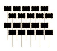 Healvian 20 Pezzi Mini Lavagne Nere in Legno a Forma di Onda Cartelli per Piante e Fiori Etichette da Giardino Leggere per Decorazioni Matrimonio e Segnaletica Natalizia