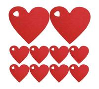 Healvian 200 Pezzi Etichette Regalo a Forma di Cuore Rosso con Foro a Cuore e Cordino, Etichette di Carta Resistenti per Confezioni Regalo di San, Compleanni e Matrimoni