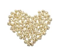 Healvian 200pezzi Campanelli Dorati per Decorazioni Mini Campanelli Forma di Croce per Progetti Artigianali Vintage Sospesi per Alberi di Natale e Feste