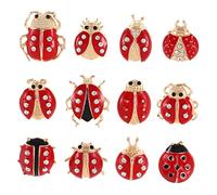 Healvian 24 Pezzi Spille Cartoon Insetti con Coccinella e Animaletti Spille Bavero e Camicia per e Accessori Eleganti per Feste Matrimoni e