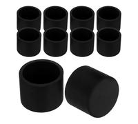 Healvian 25 Pezzi Tappi Terminali in Silicone Morbido Flessibile Neri Ø22,7 Mm per Mobili, Cappucci Copribulloni Protettivi Antiscivolo e Antiurto per Fermaporta e Uso Domestico