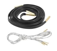 Healvian 2paia Flat Leather Shoelaces for Sneakers and Boots Stylish Durable Shoe Lace and
