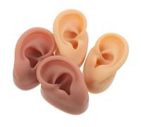 Healvian 2paio di Anatomia Orecchio Umano in Silicone Morbido di Modelli di Orecchie Realistici per Espositore Gioielli e Formazione Piercing