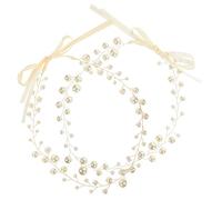 Healvian 2pezzi Cerchietto Perle Per Sposa Ragazza Donna Cerchietto Per Capelli Alla Moda Perle Copricapo Scintillante Per Matrimonio Festa