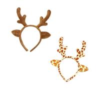 Healvian 2pezzi Copricapo Natalizio Corna di Cervo Fascia Natalizia Decorazione per Capelli di Innocuo Nodore Adatto ai Ragazzo Ragazza Ragazza Crea un Atmosfera Felice per Vacanze