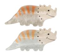 Healvian 2pezzi Fermagli per Capelli Forma di Dinosauro Divertenti Artigli di Dinosauro in Acrilico per Bambine Accessori per Capelli Originali per Uso Quotidiano