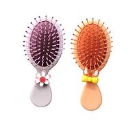 Healvian 2pezzi Pettini Massaggianti Per Pettine Gas Per Umidi e Secchi Design Animato Con Elastici Per Volpe Arancione Fiore