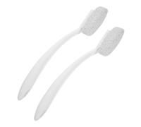 Healvian 2pezzi Piedi in Pomice Manico lungo Strumento per Pedicure per Rimozione Calli e Dura Scrub Esfoliante per Piedi Morbidi