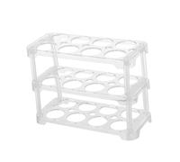 Healvian 2pezzi Portauova Impilabile Plastica Trasparente Contenitore Per Uova Da Frigorifero Organizer Salvaspazio Per Cucina e Frigorifero Protezione Fragile e Design Pratico Colore