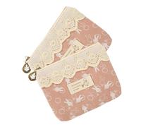 Healvian 2pezzi Sacchetti Portatili Per Assorbenti Igienici Pouch Multi-funzione Per Mestruazioni Borsa Per Sanitaria e Piccole Cose Design Elegante Con Ciondolo Forma Di Coniglio