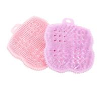 Healvian 2pezzi Spazzola Esfoliante per Corpo in Silicone Morbida e Resistente per Doccia del Corpo Rimuove la Morta e Deterge in Profondità