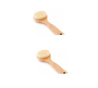 Healvian 2pezzi Spazzola Massaggio Per Corpo Con Manico Lungo Legno Spazzola Esfoliante Per e Bagno Rimuove La Morta Stimola La Circolazione Per Piedi e Gambe