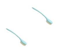 Healvian 2pezzi Spazzola Per Manico Setole Morbide Strumento Per Scrub Della Schiena Rimuove Morta e Sporco Stimola La Circolazione Perfetta Per Famiglia e Amici Blu